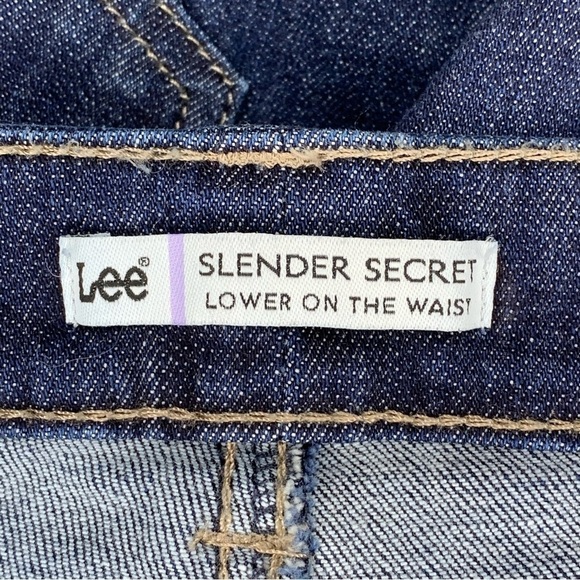 Size 18 Lee Slender Secret Blue Denim Jeans Bootcut Stretch - Picture 9 of 12